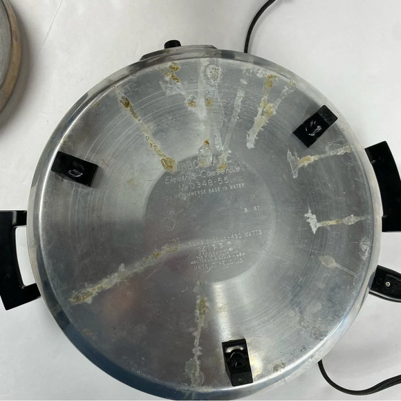 Vintage Mirro-Matic Aluminum Electric Casserole Cooker Tested SEE ALL - Picture 6 of 8